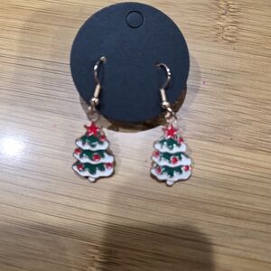 Festive Christmas Tree Earrings